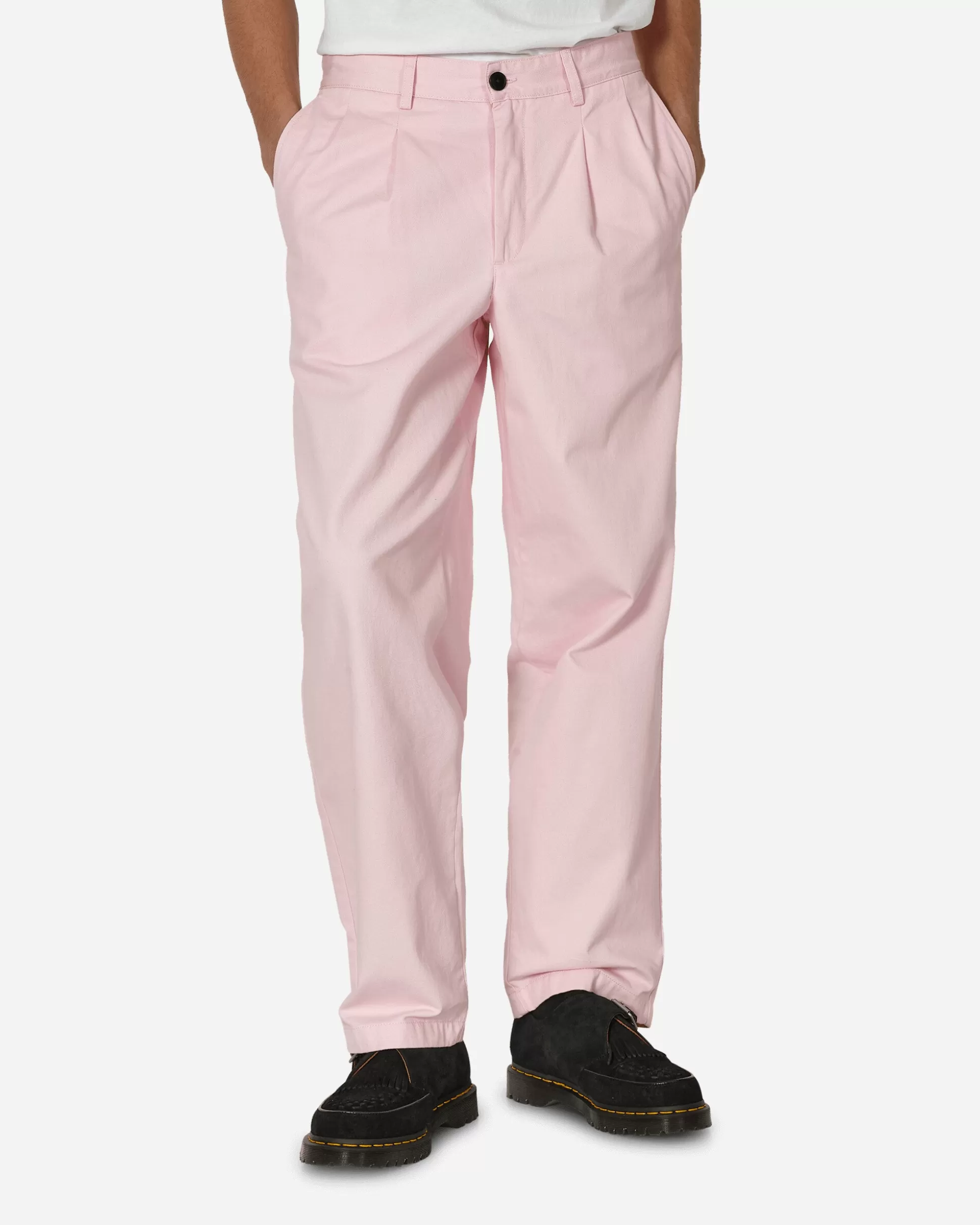 Noah Twill Double-Pleat Pants Pink Discount