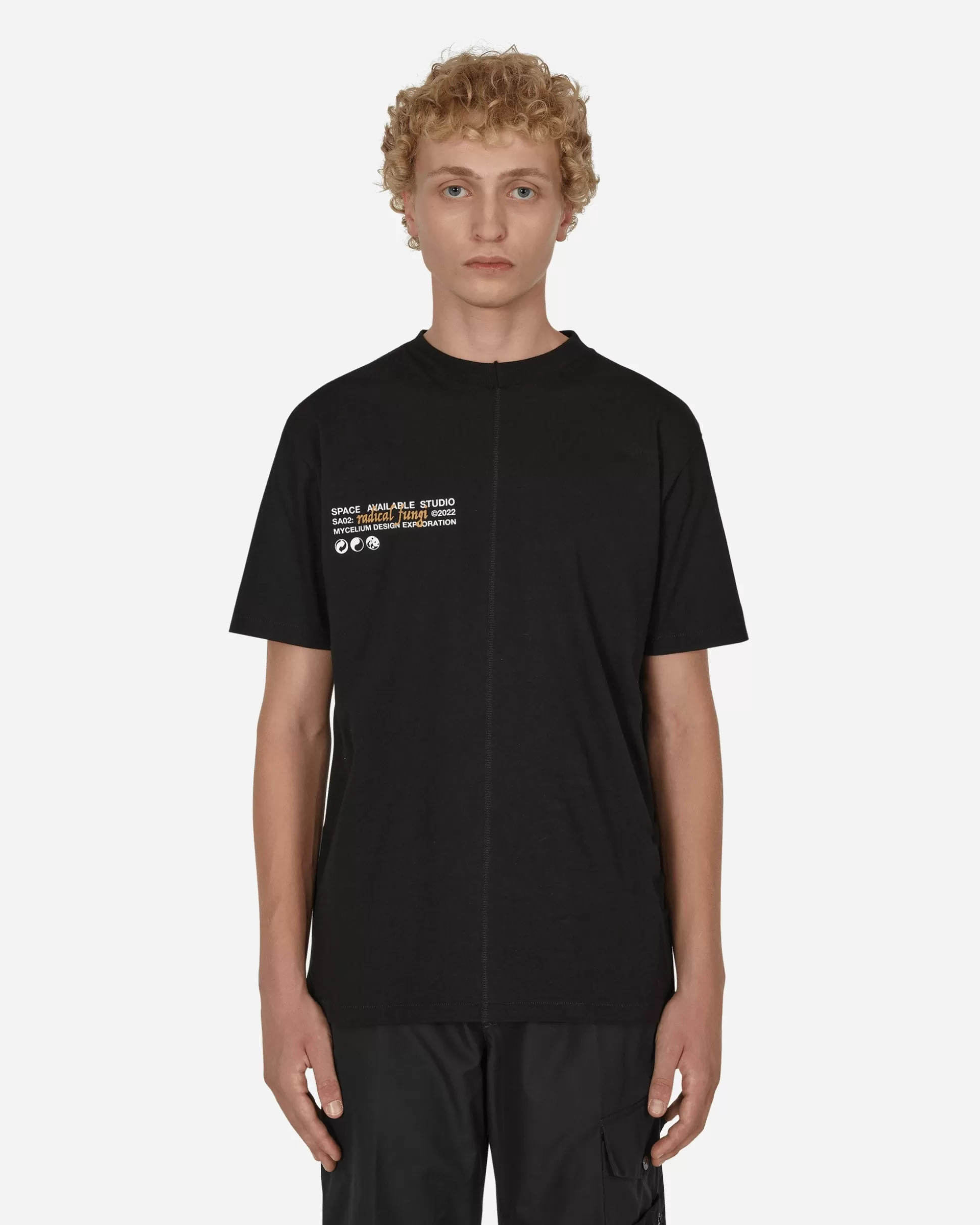 Space Available Upcycled Case Study T-Shirt Black Cheap