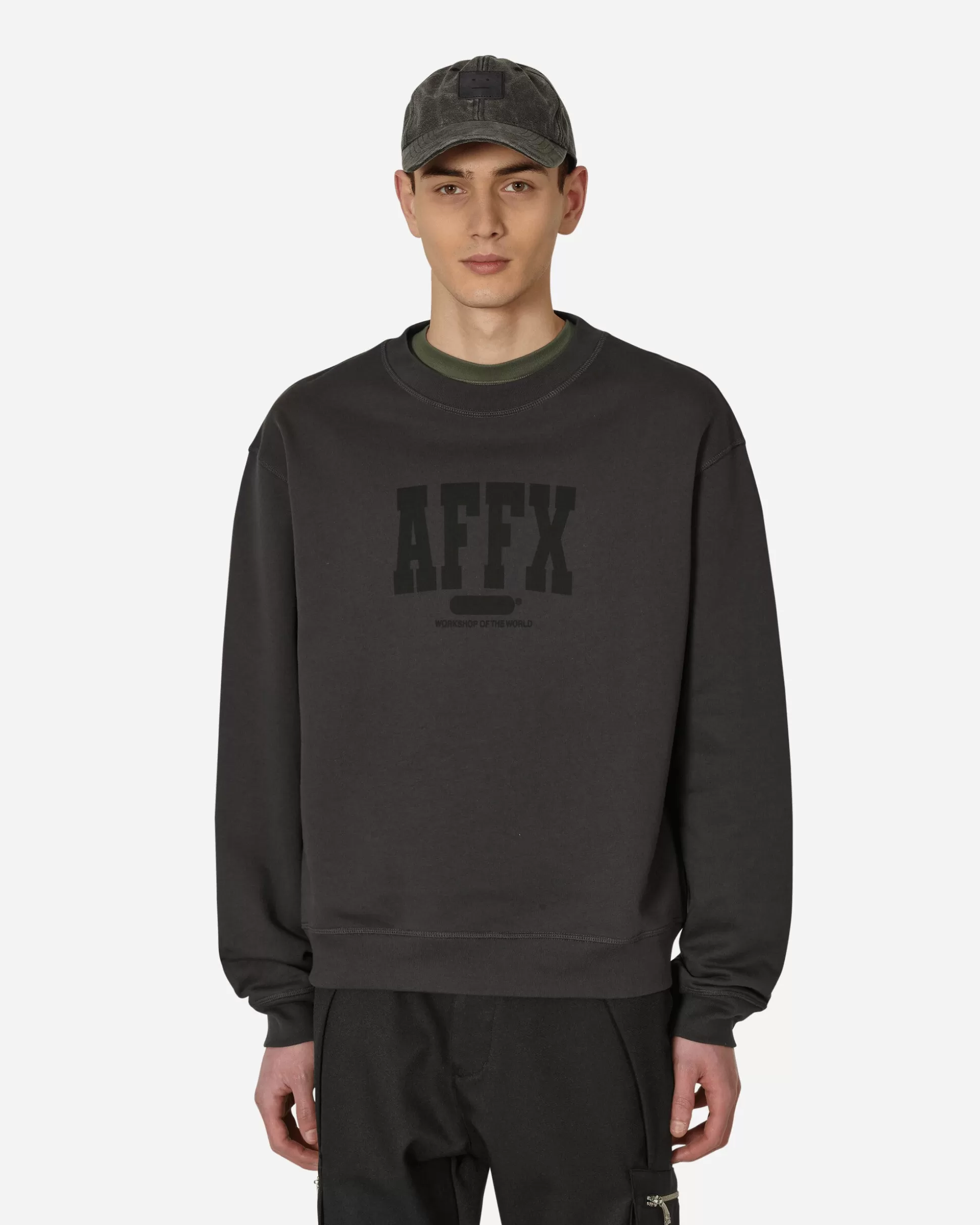 AFFXWRKS Varsity Crewneck Sweatshirt Black Shop