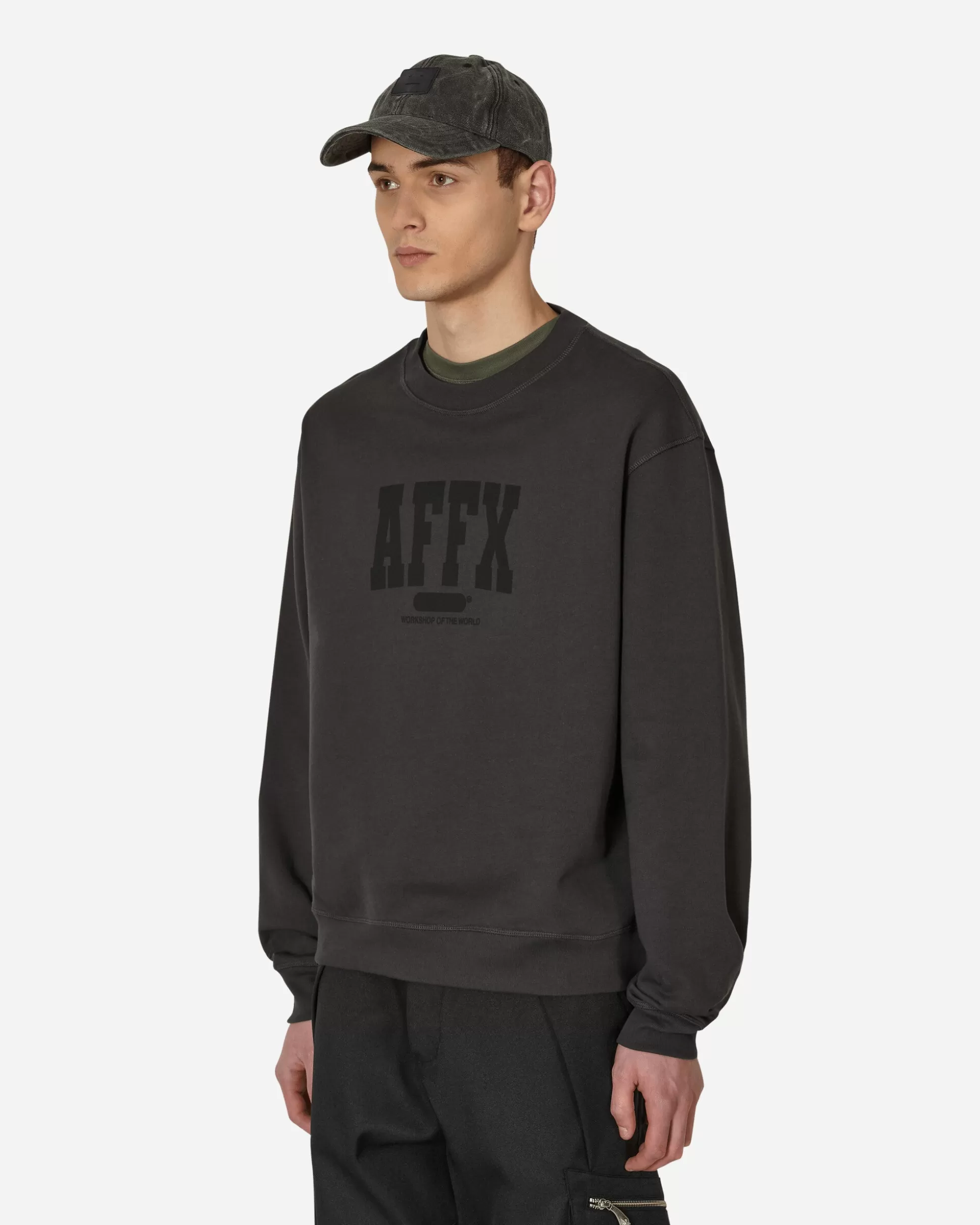 AFFXWRKS Varsity Crewneck Sweatshirt Black Shop