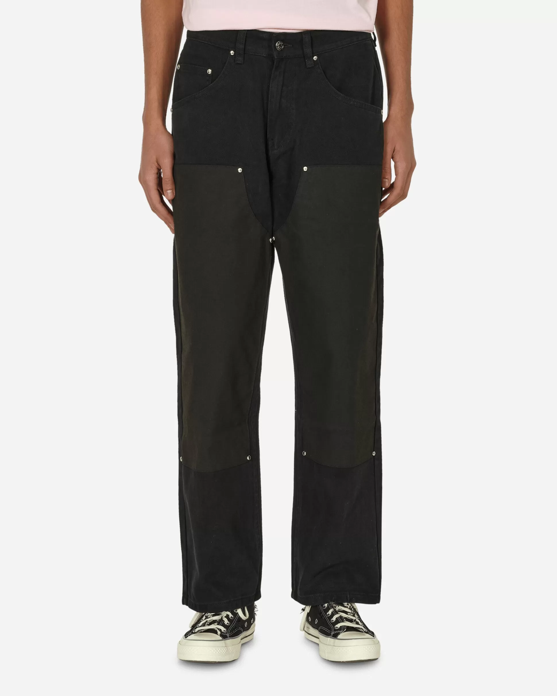 Stingwater Vegan Suede Double Knee Canvas Pants Black Discount