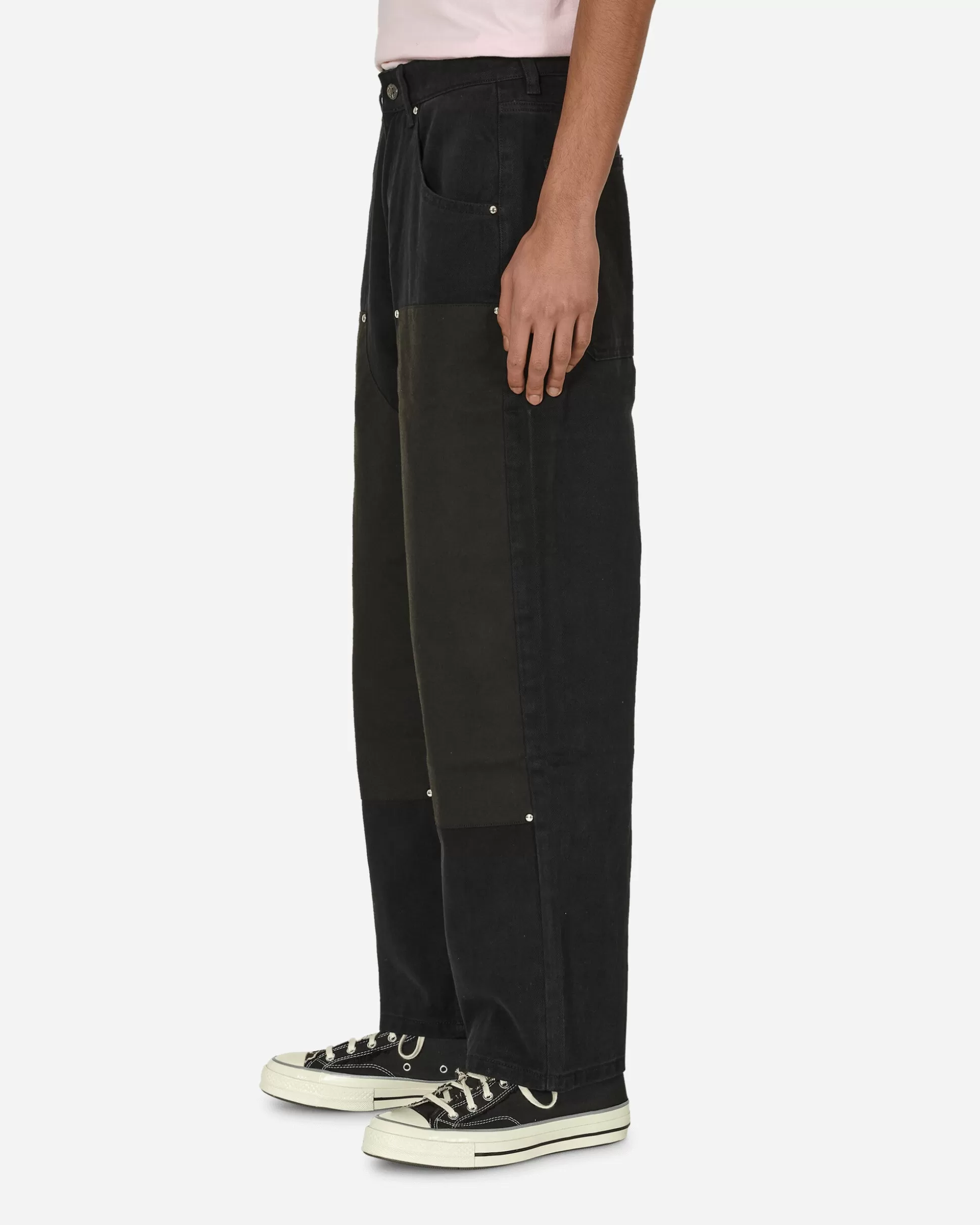 Stingwater Vegan Suede Double Knee Canvas Pants Black Discount