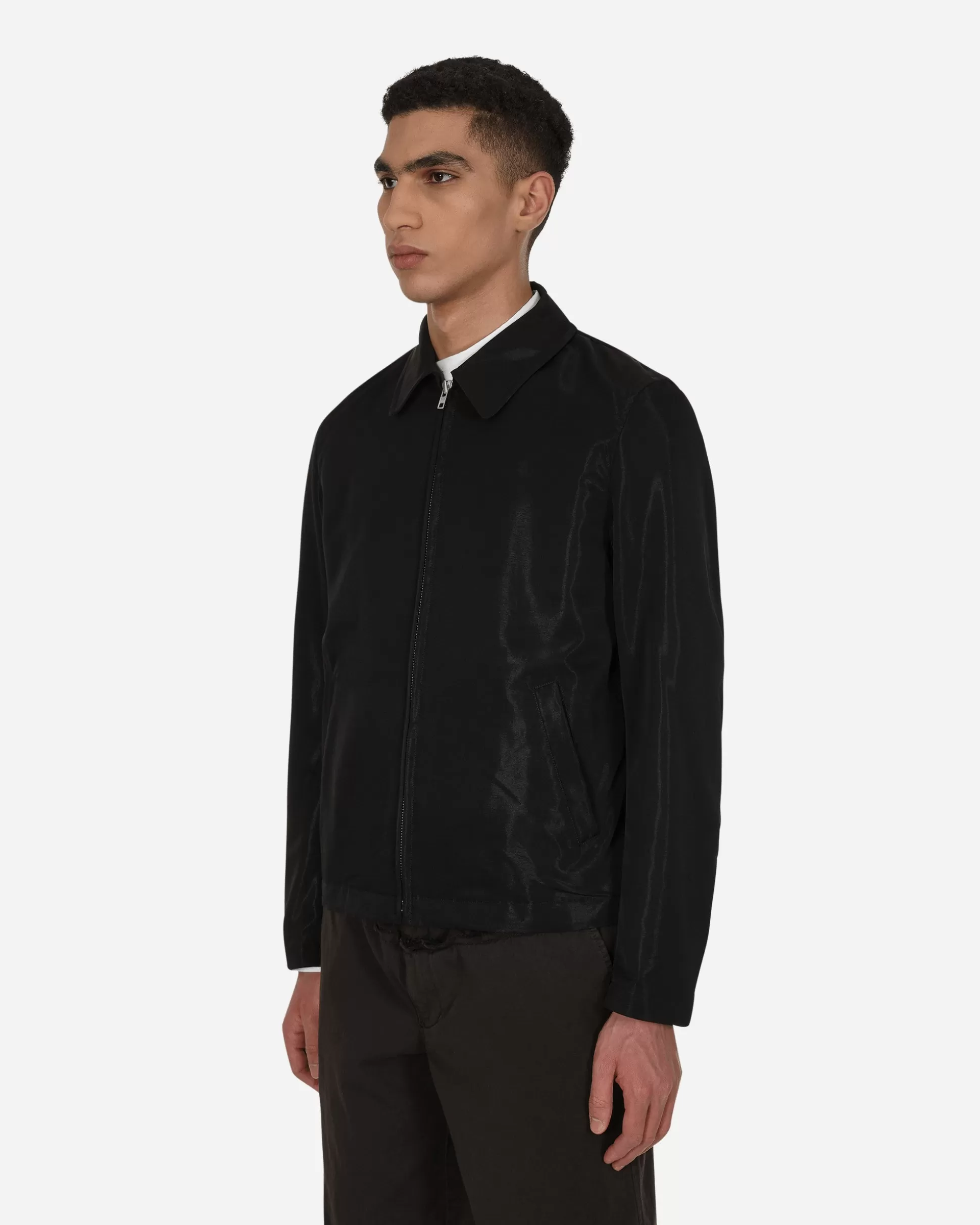 Comme Des Garçons Black Velvet Zip Jacket Black Cheap