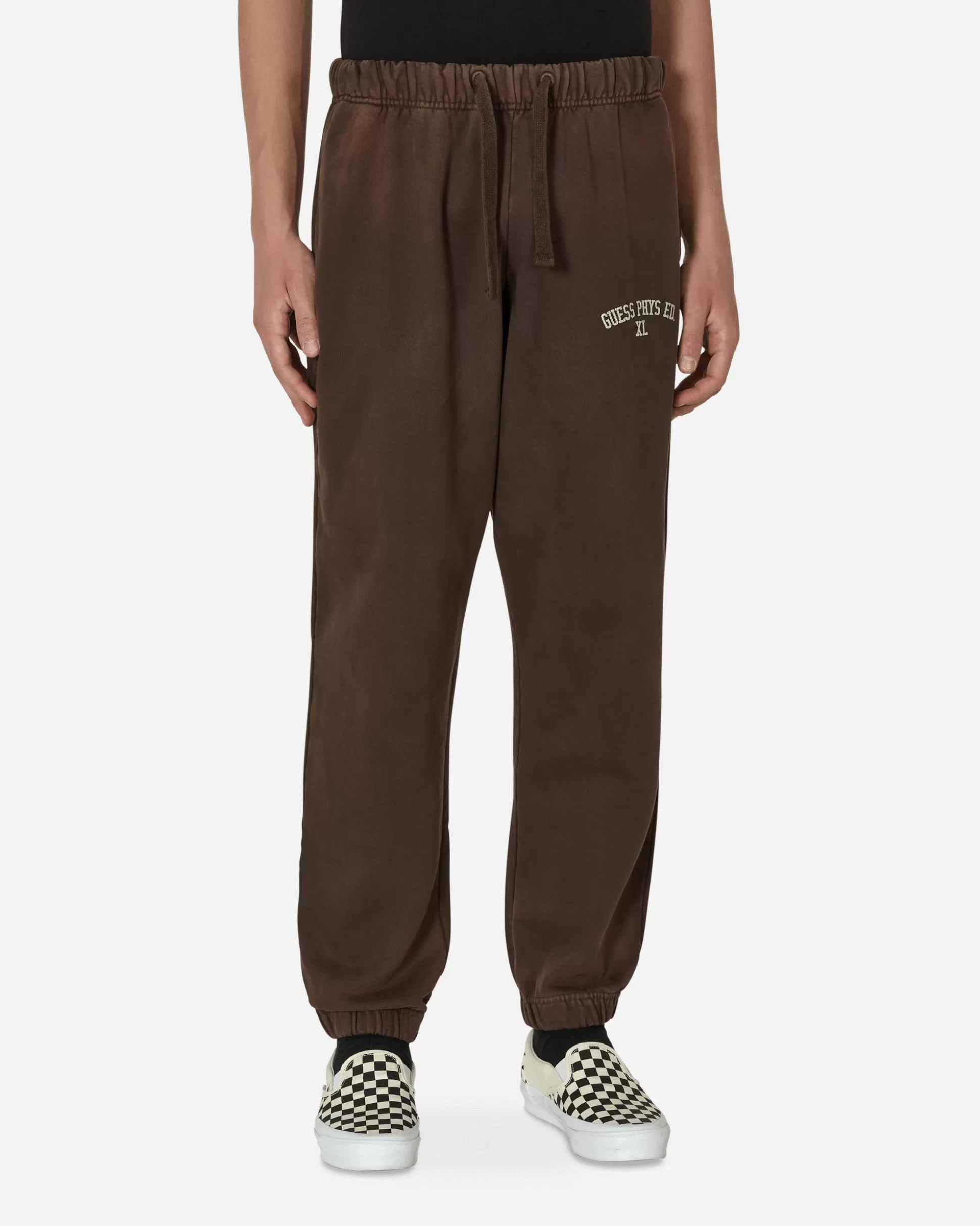 Guess USA Washed Terry Sweatpants Brown Sale