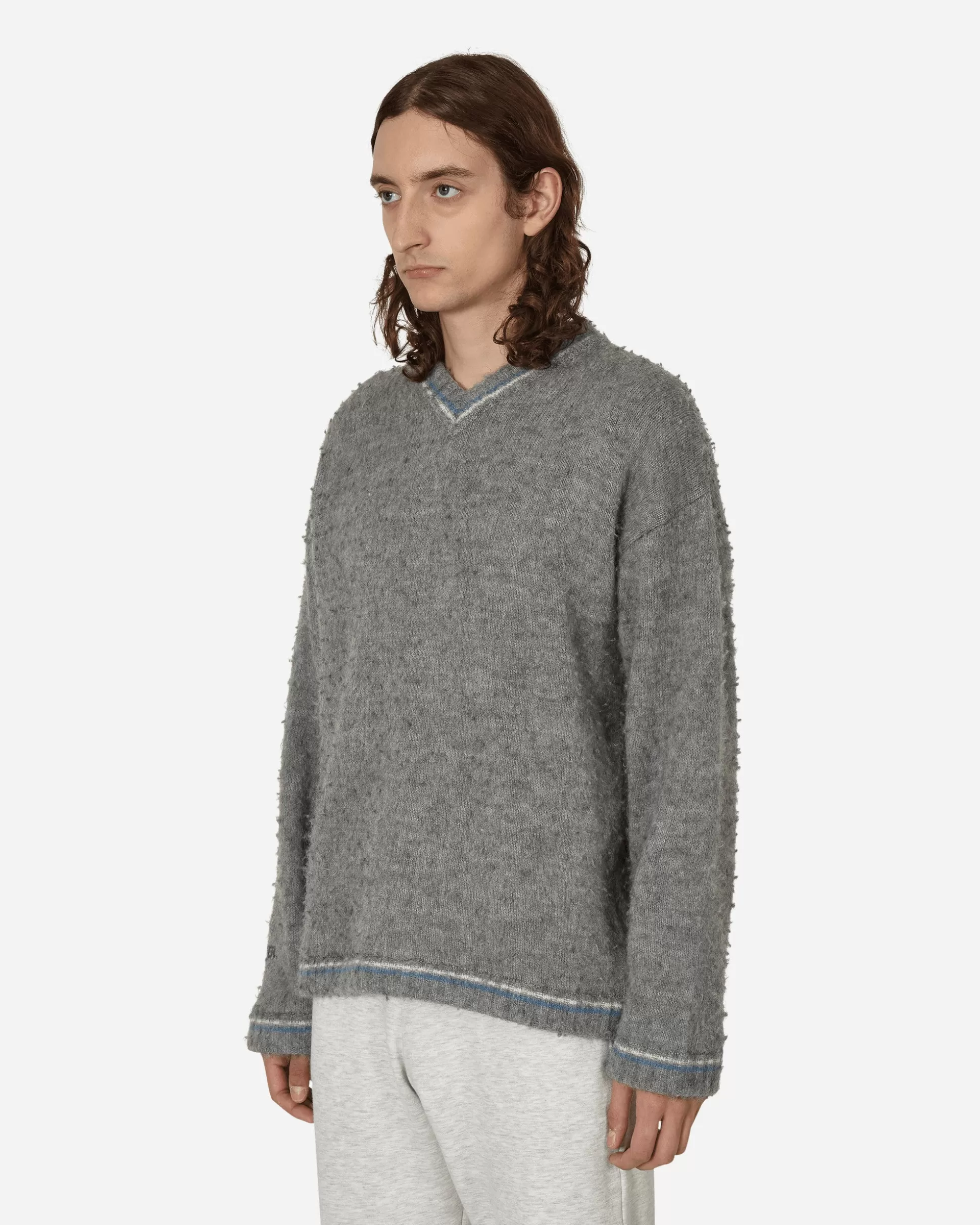 ERL Washed V-Neck Sweater Grey Best