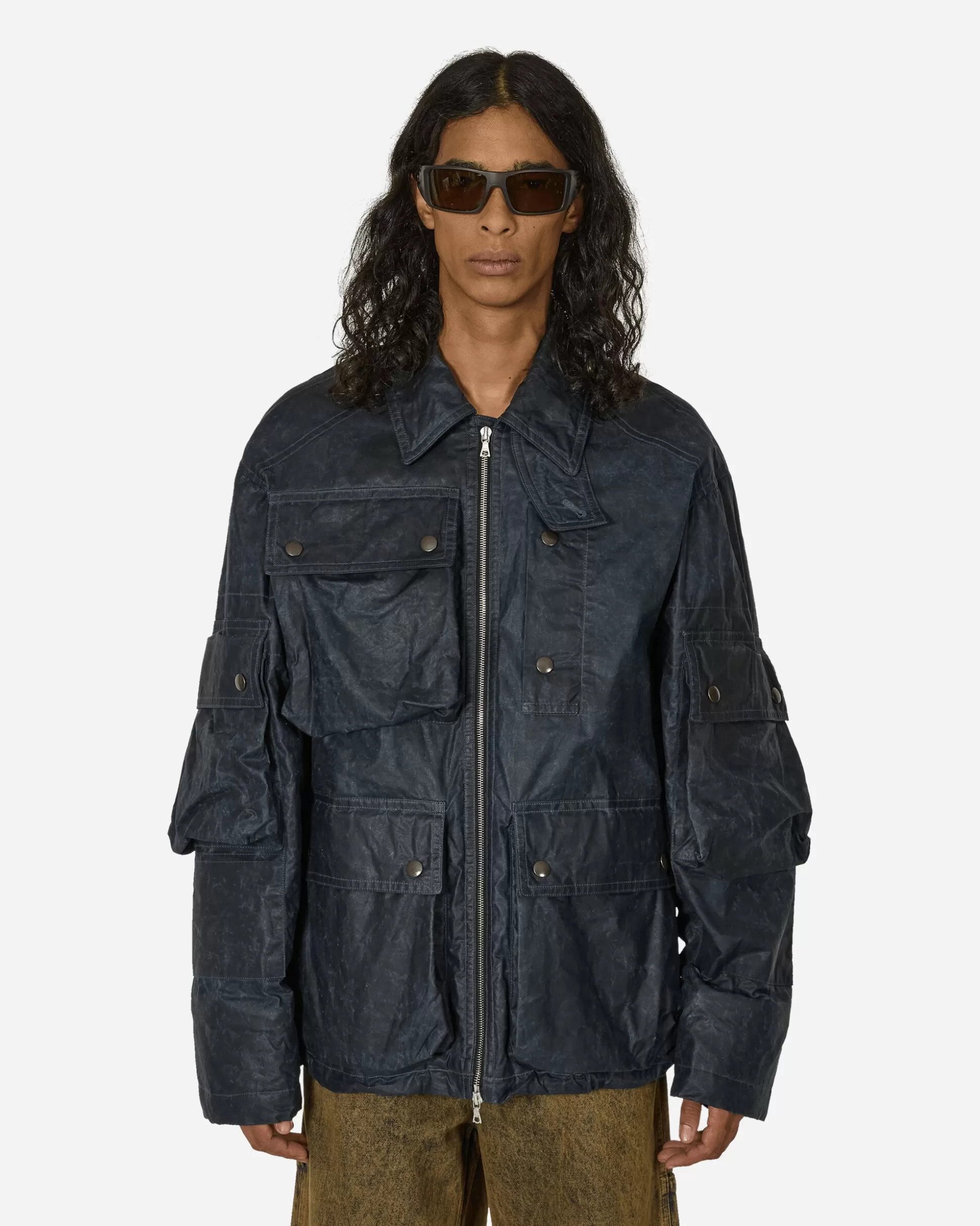 Dries Van Noten Water Repellent Jacket Navy Outlet