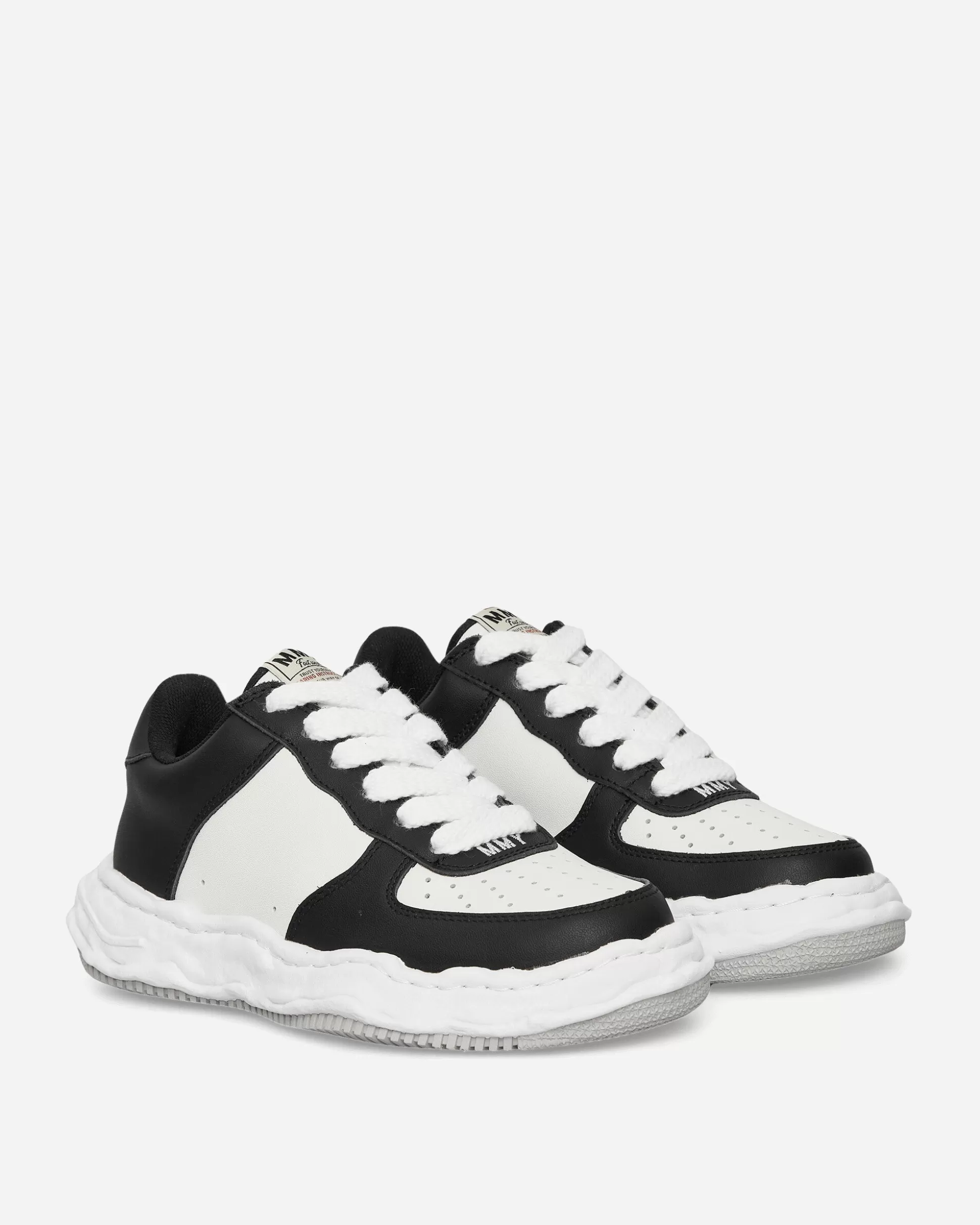 Maison MIHARA YASUHIRO Wayne OG Sole Cow Leather Low Sneakers Black / White Sale