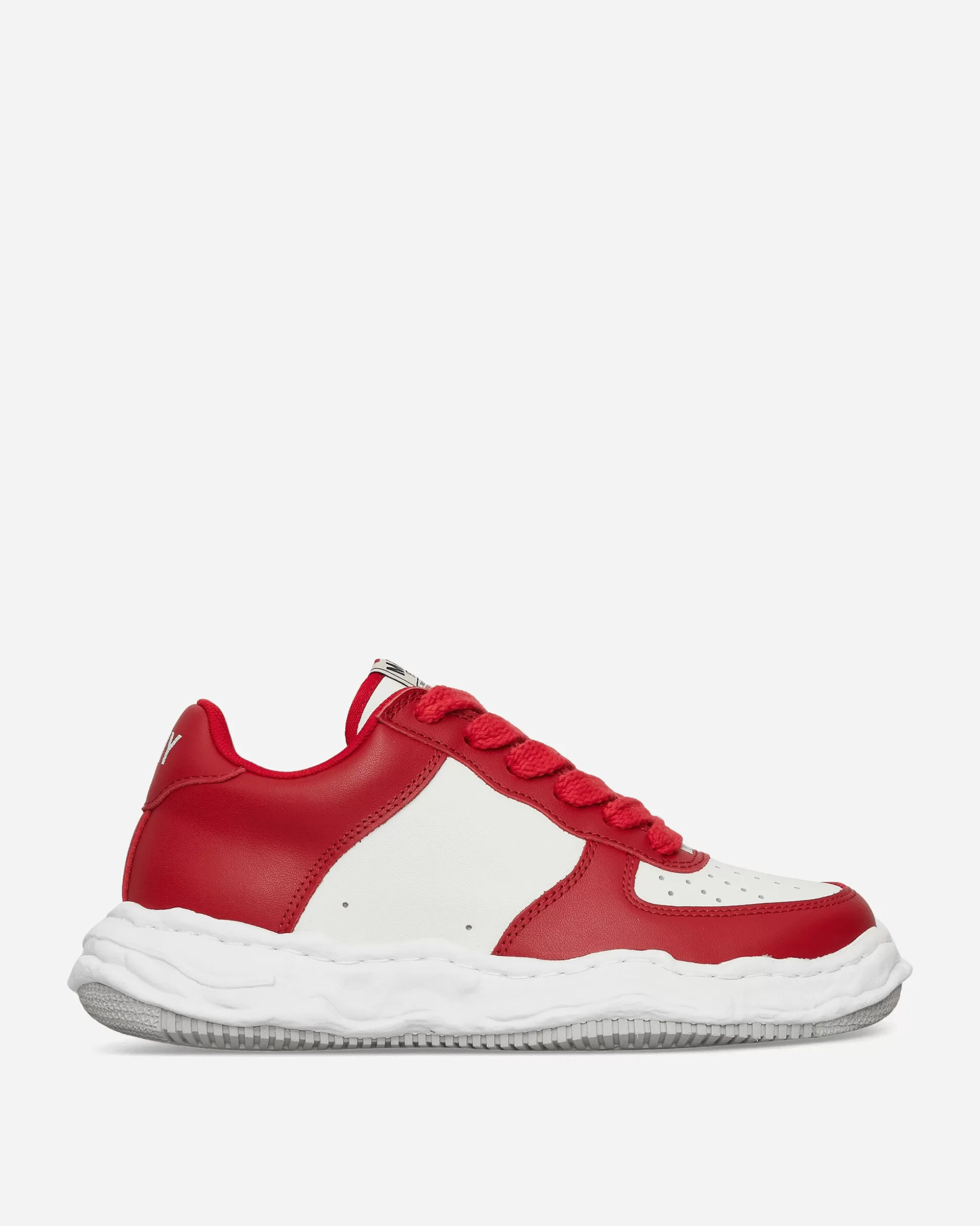 Maison MIHARA YASUHIRO Wayne OG Sole Cow Leather Low Sneakers Red / White Flash Sale