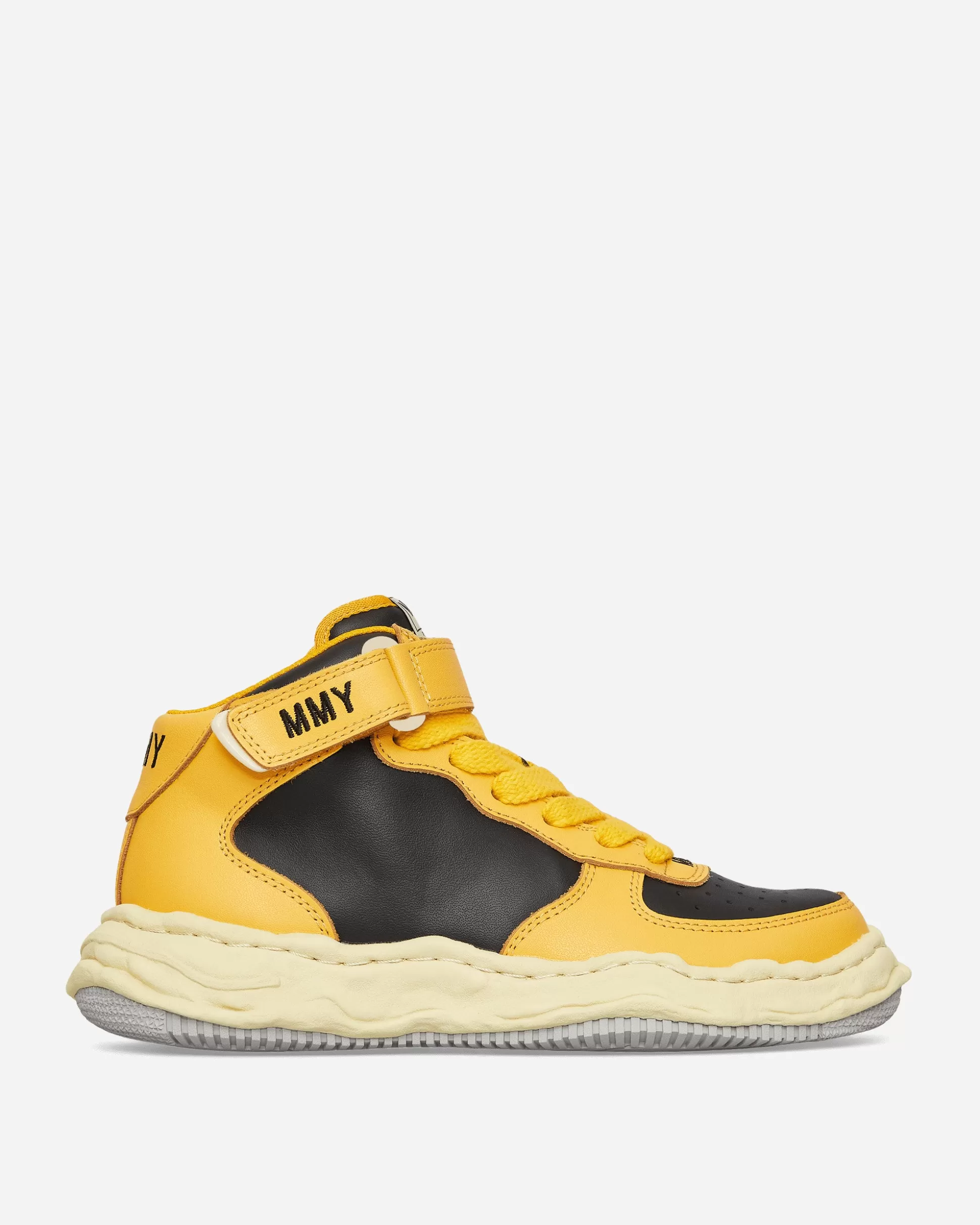 Maison MIHARA YASUHIRO Wayne VL OG Sole Leather High Sneakers Yellow Shop