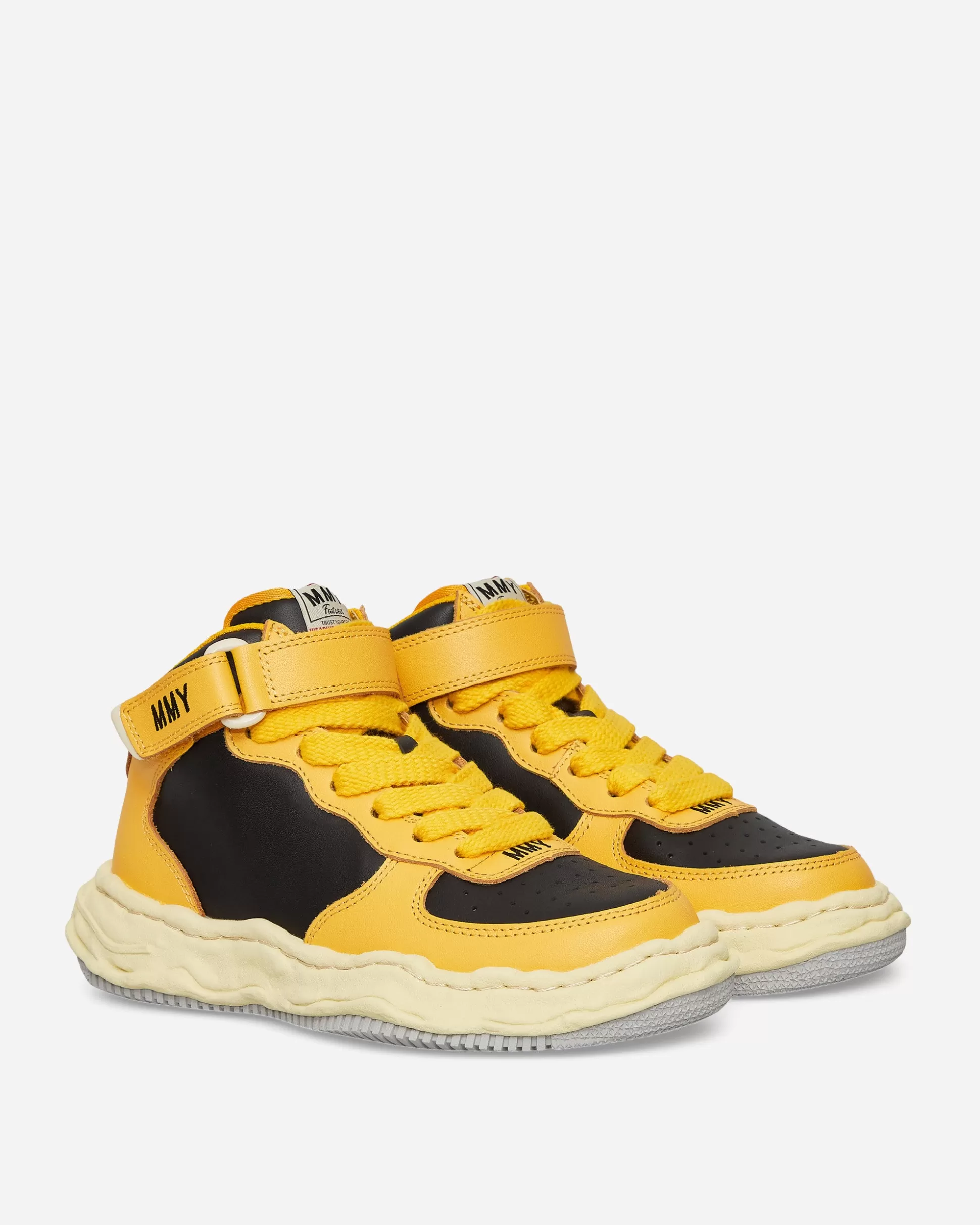Maison MIHARA YASUHIRO Wayne VL OG Sole Leather High Sneakers Yellow Shop