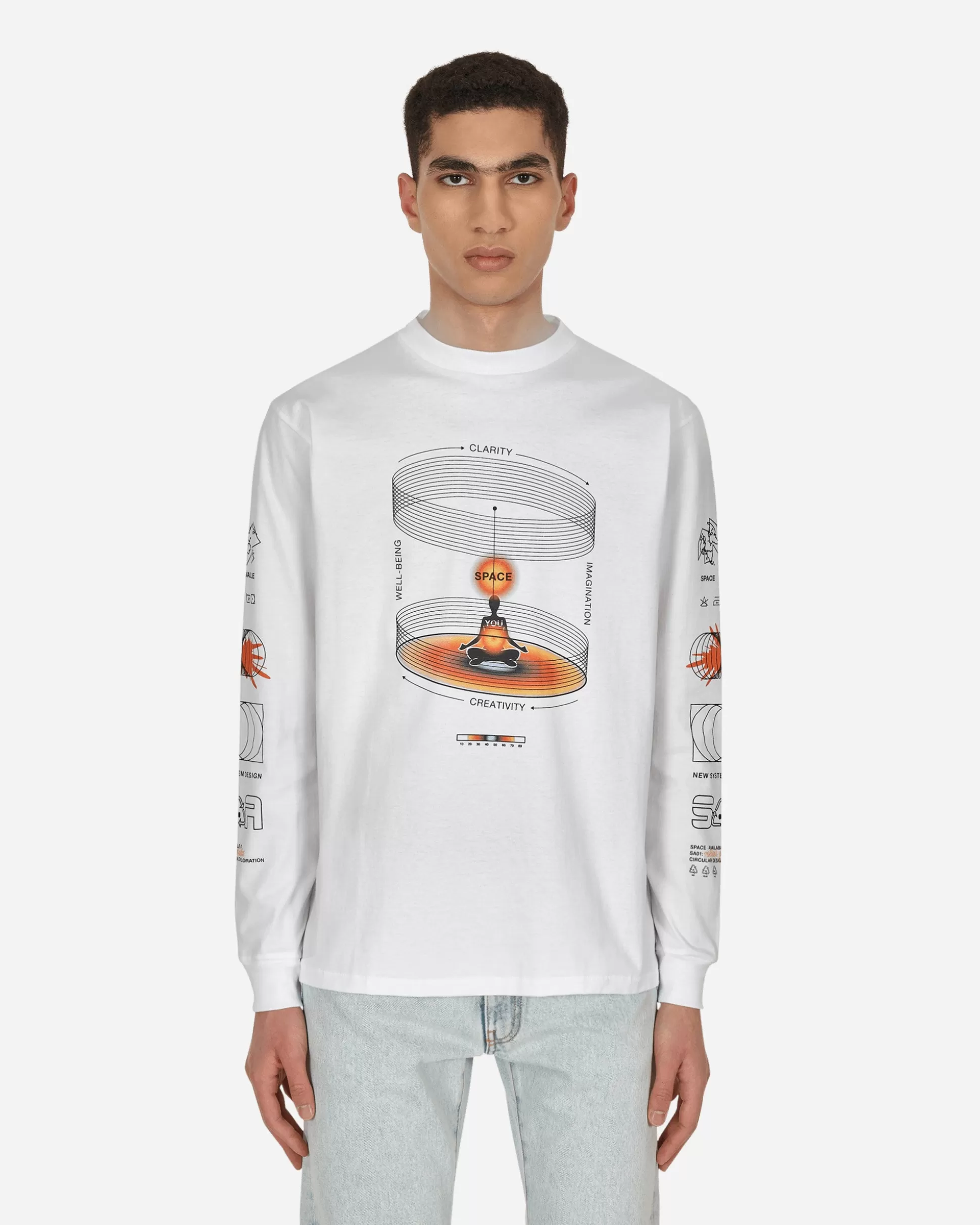 Space Available Whole Being Longsleeve T-Shirt White Cheap