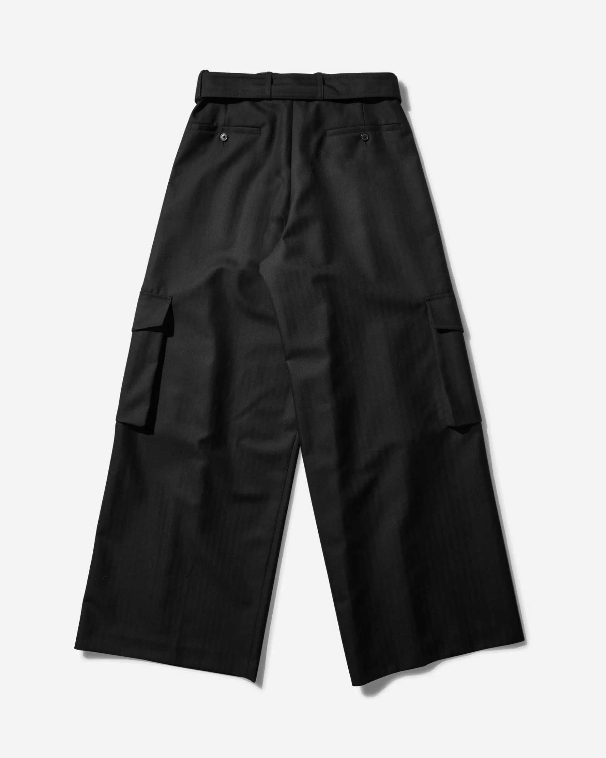 Dries Van Noten Wide Belted Pants Navy Clearance