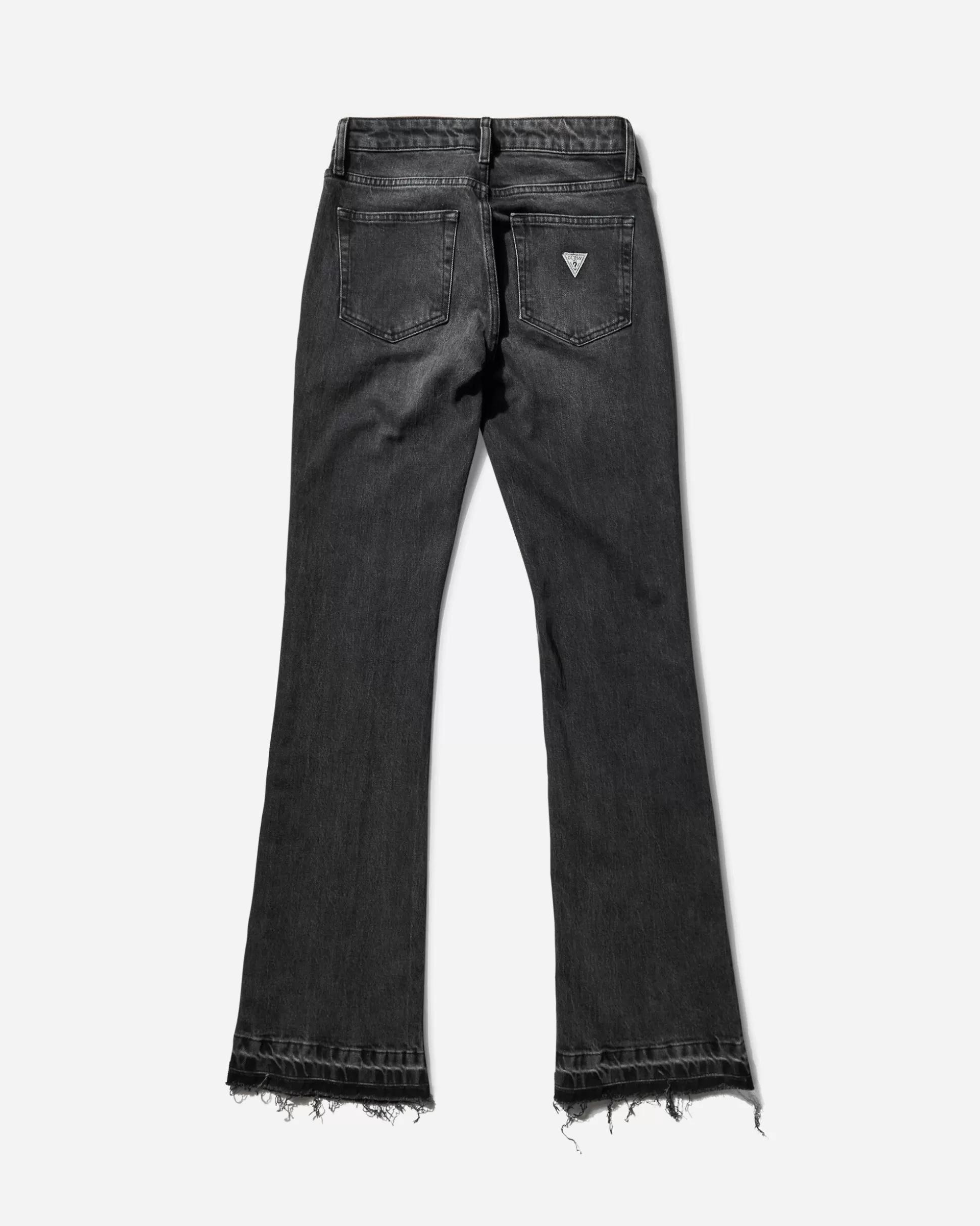 Guess USA Women's Flare Denim Pants Used Sanded Black Wash Store