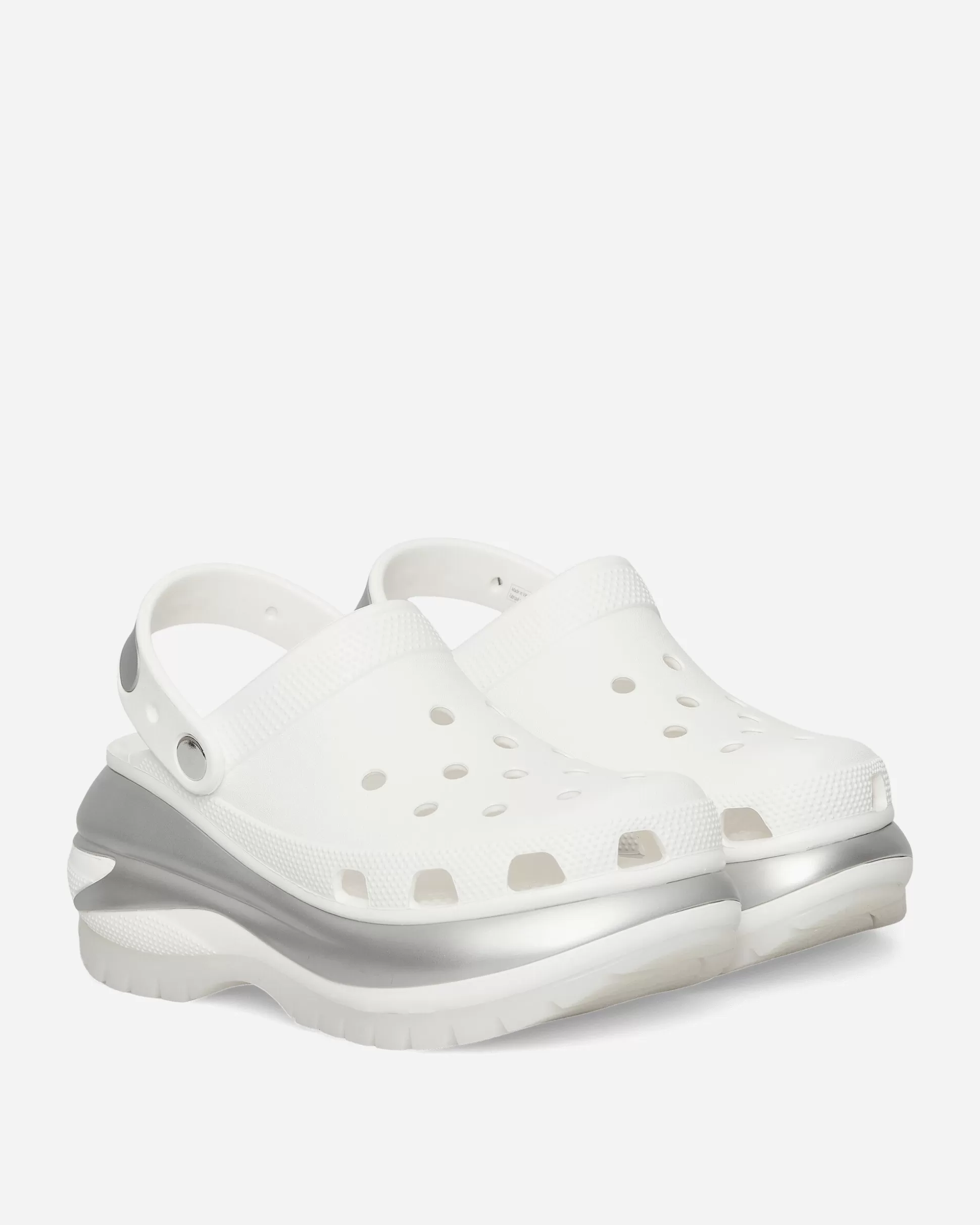 Crocs Women's Mega Crush Clogs White / Silver Outlet