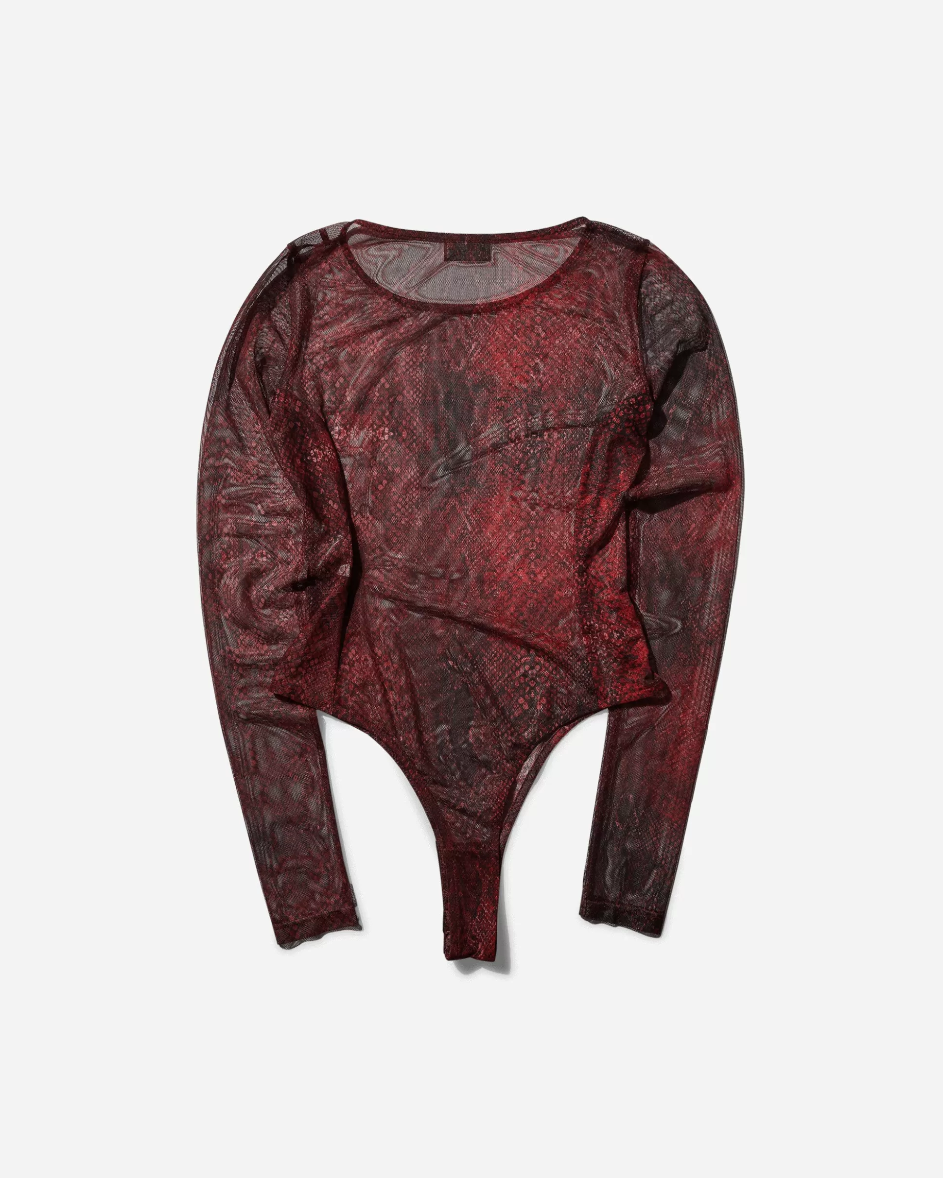 Guess USA Women's Printed Mesh Bodysuit Petite Flash Sale