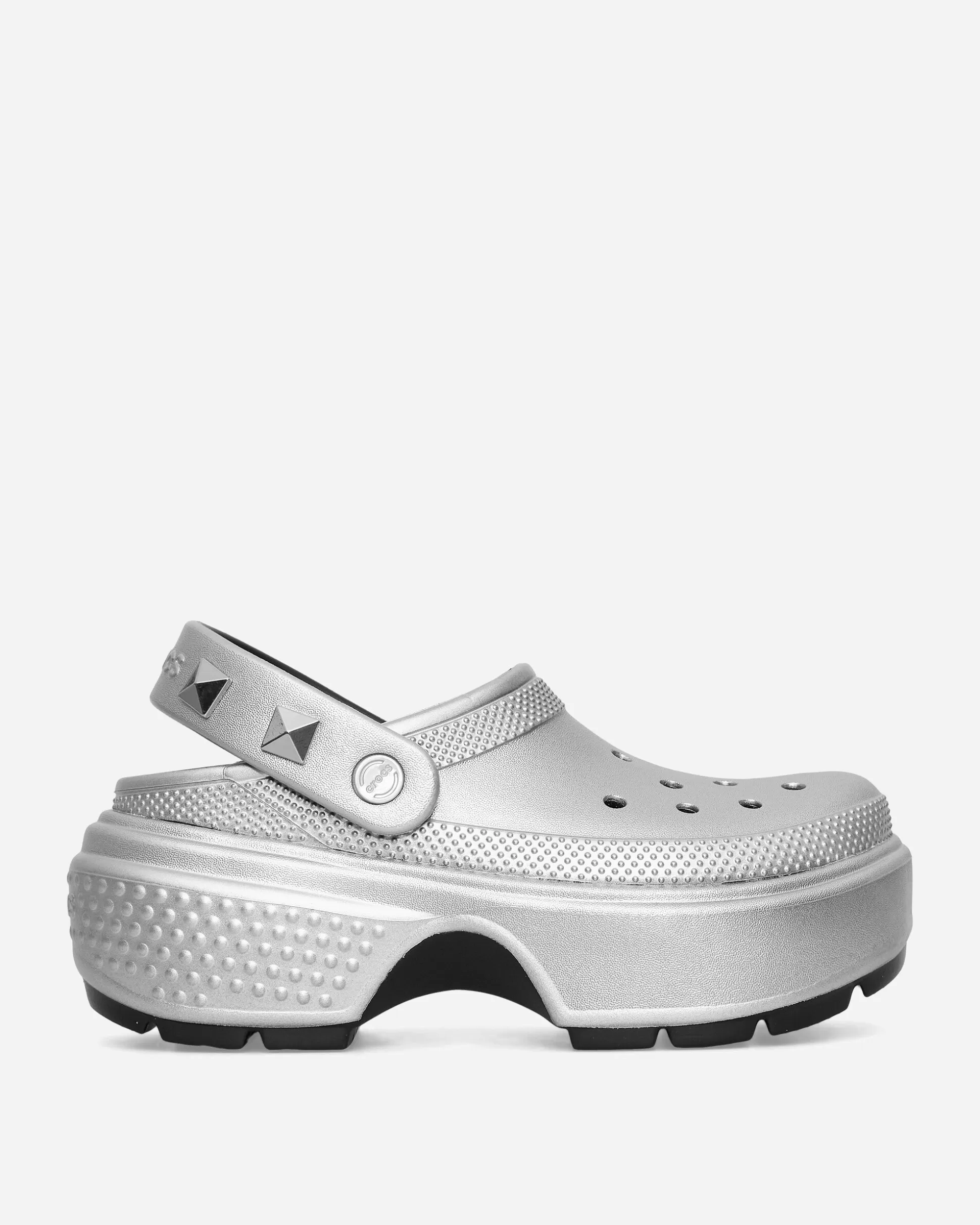 Crocs Women's Stomp Metallic Clogs Silver Cheap