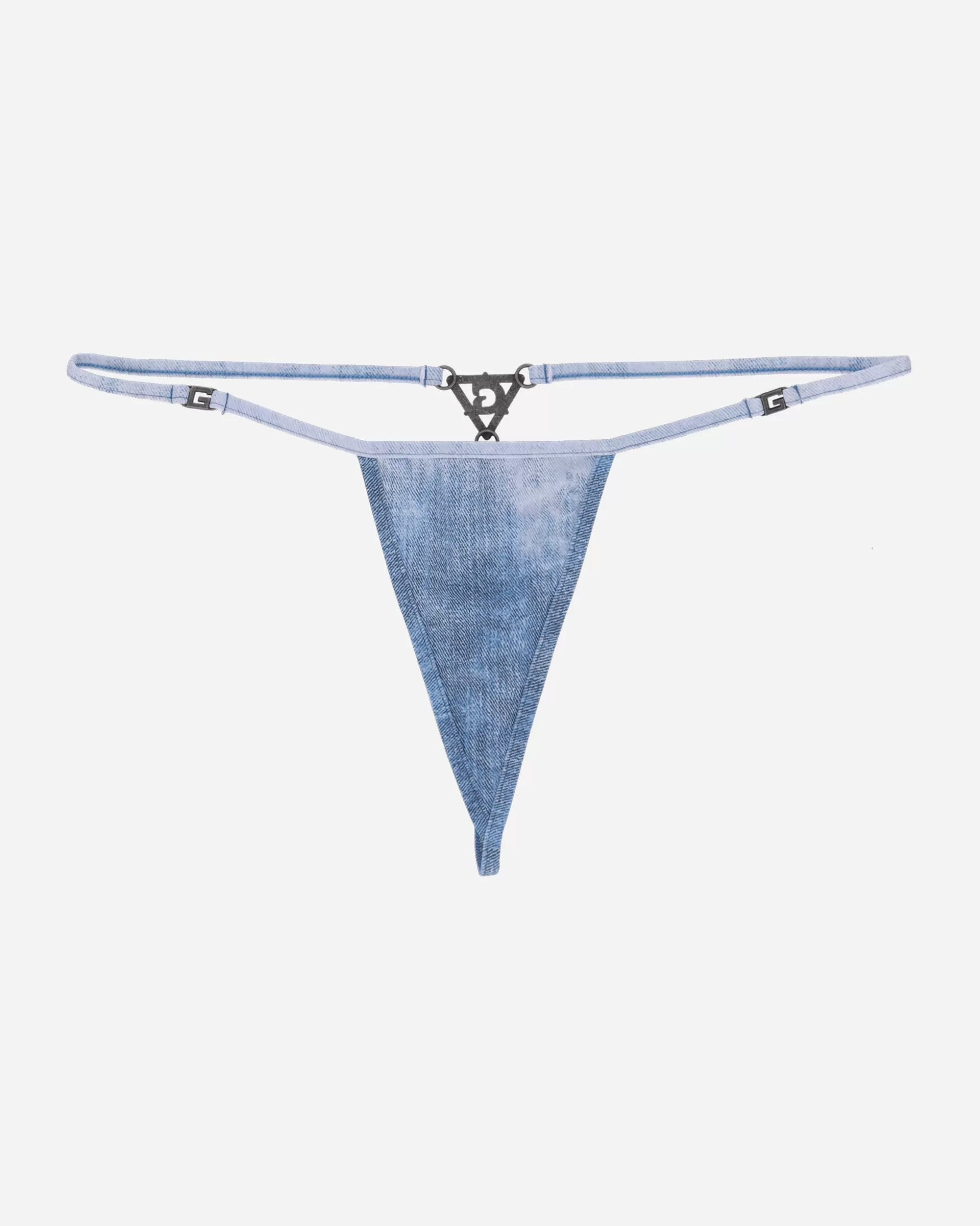 Guess USA Women's Triangle Thong Denim Fashion