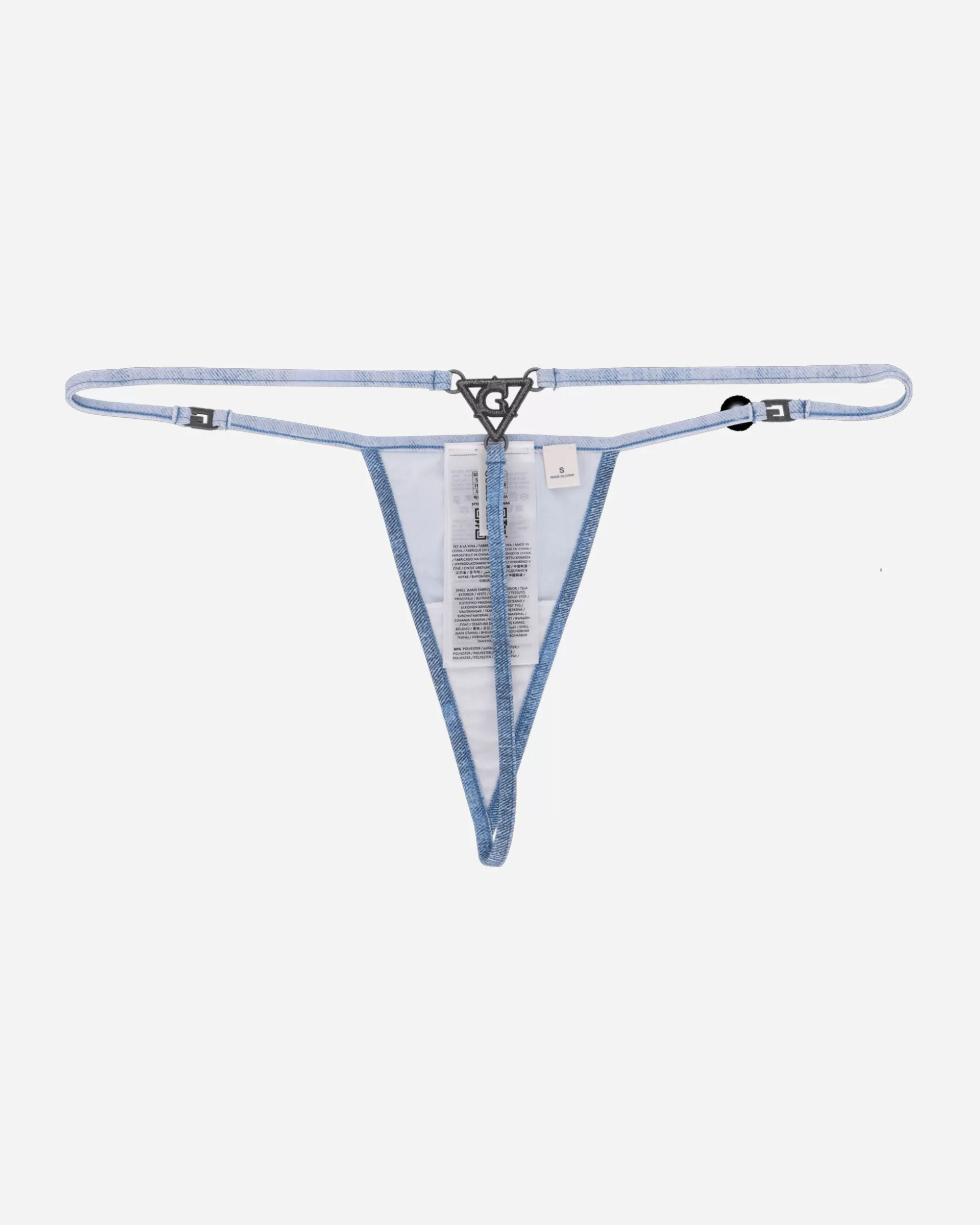 Guess USA Women's Triangle Thong Denim Fashion