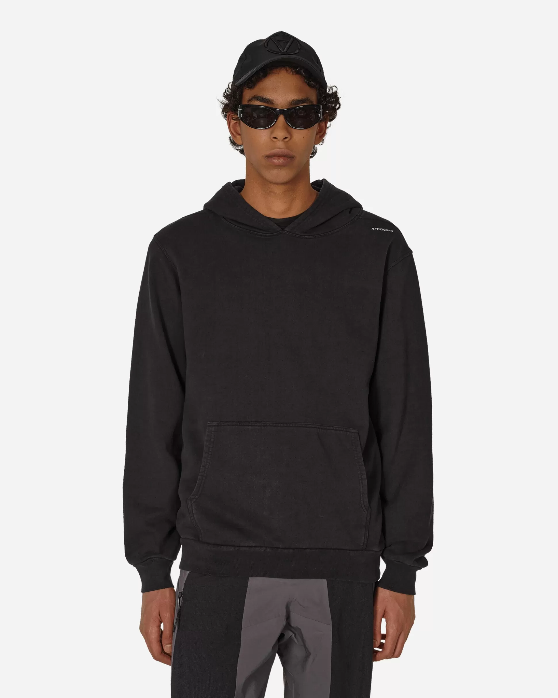 AFFXWRKS WRKS Hooded Sweatshirt Washed Black Cheap