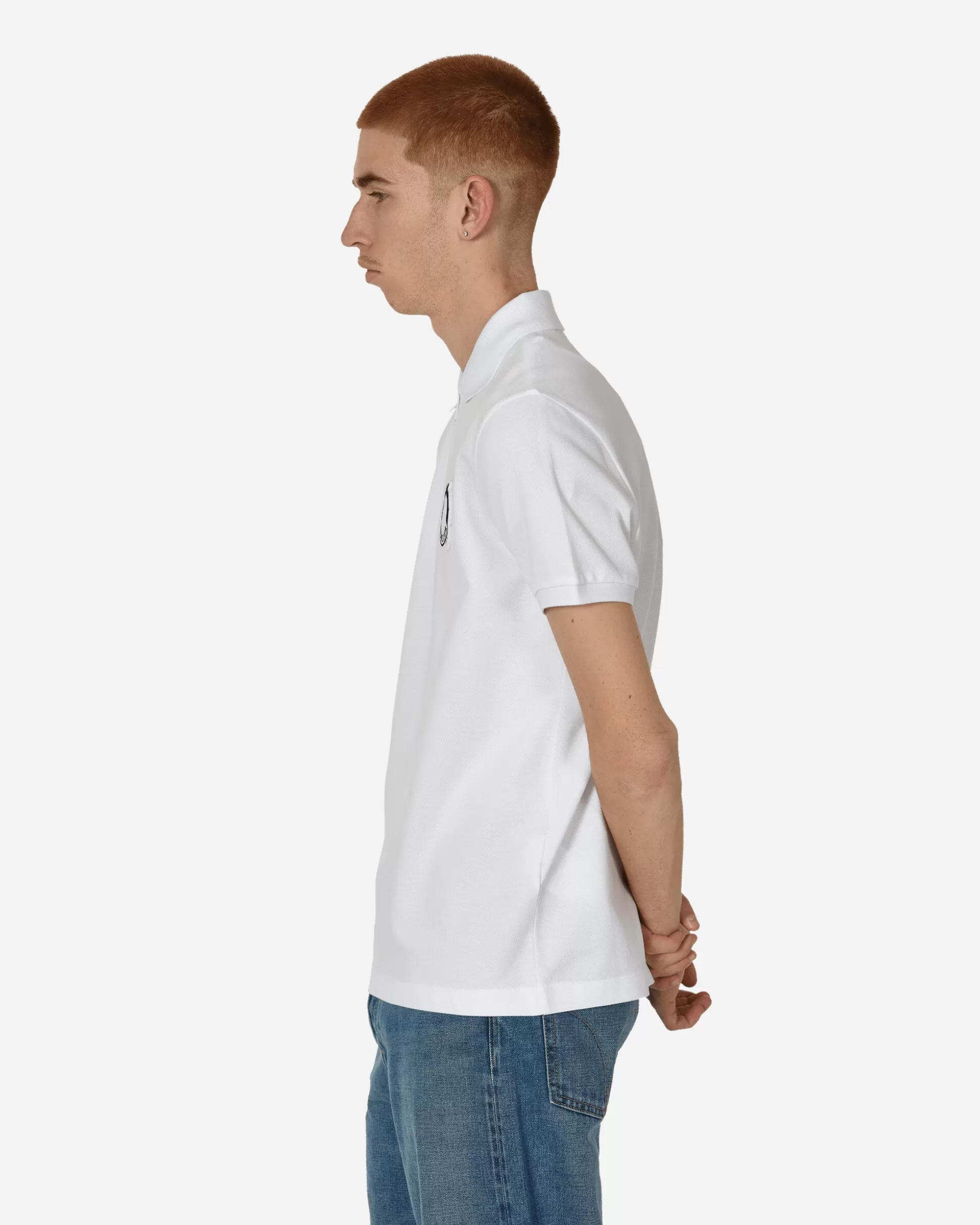 Moncler Year of The Dragon Logo Patch Polo Shirt White Store