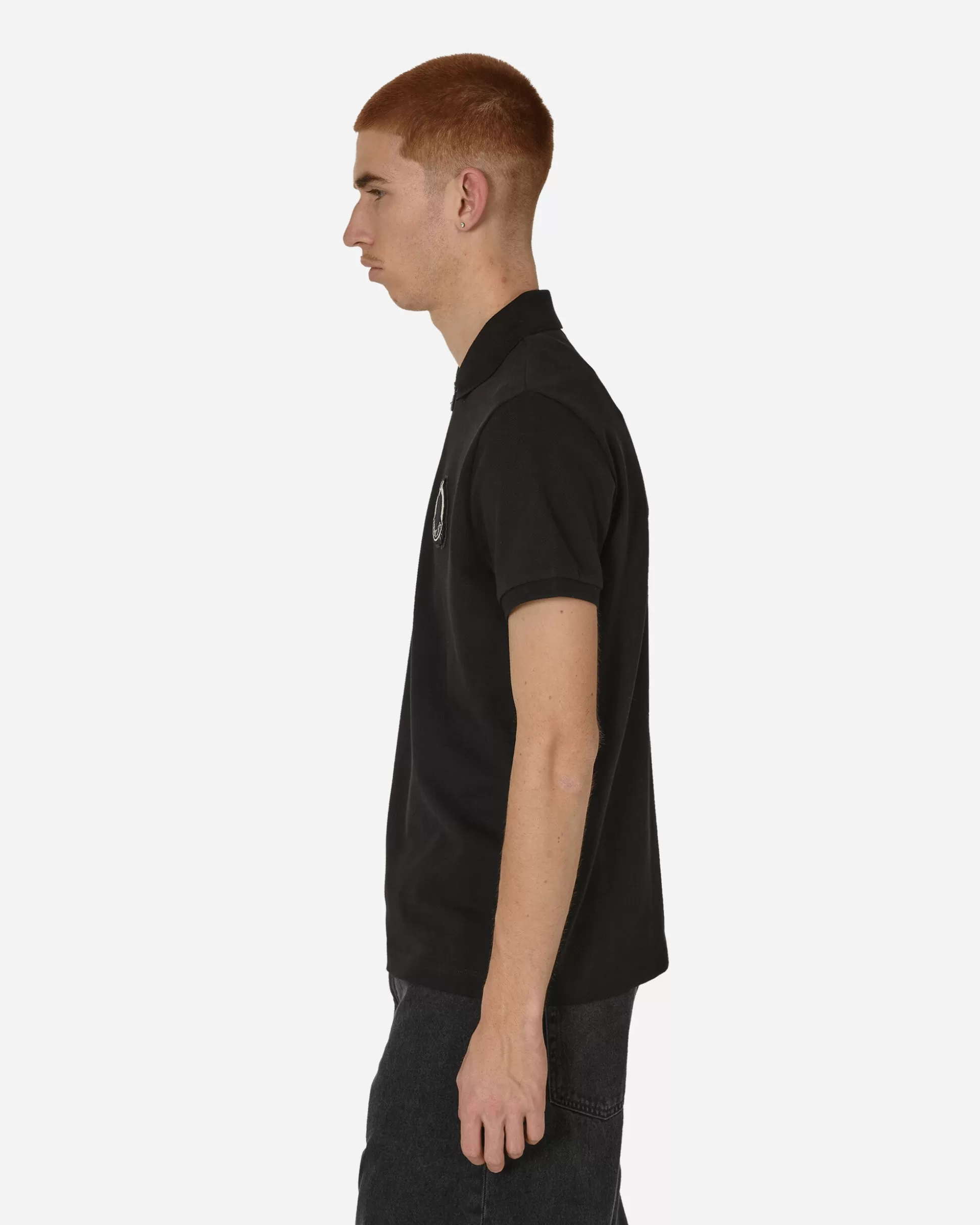 Moncler Year of The Dragon Logo Patch Polo T-Shirt Black Clearance